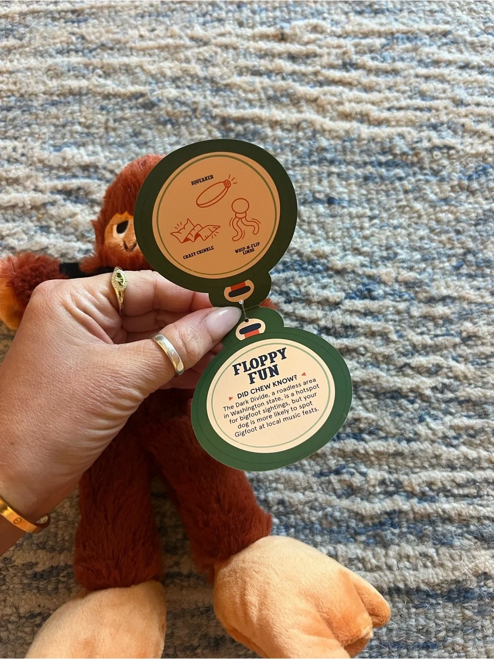 NWT Bark Gigfoot Dog Toy